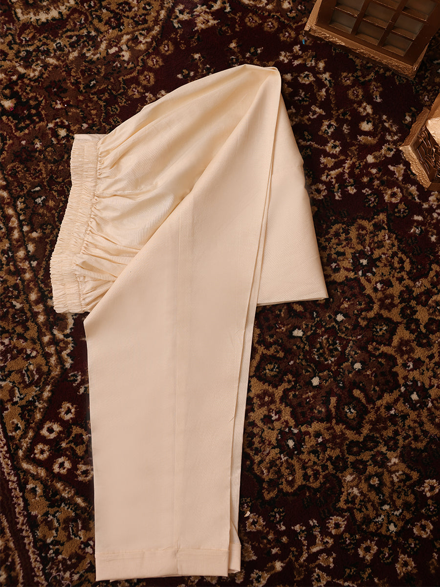 1pc Plain Cotton Stitched Trouser